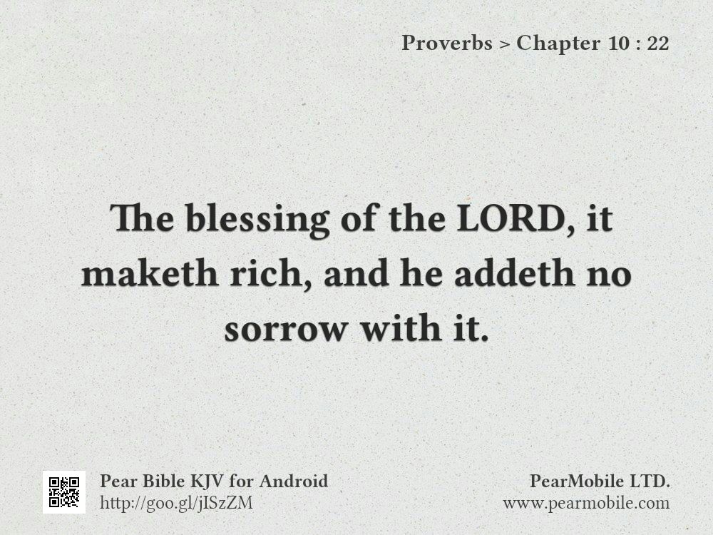 Proverbs, Chapter 10:22